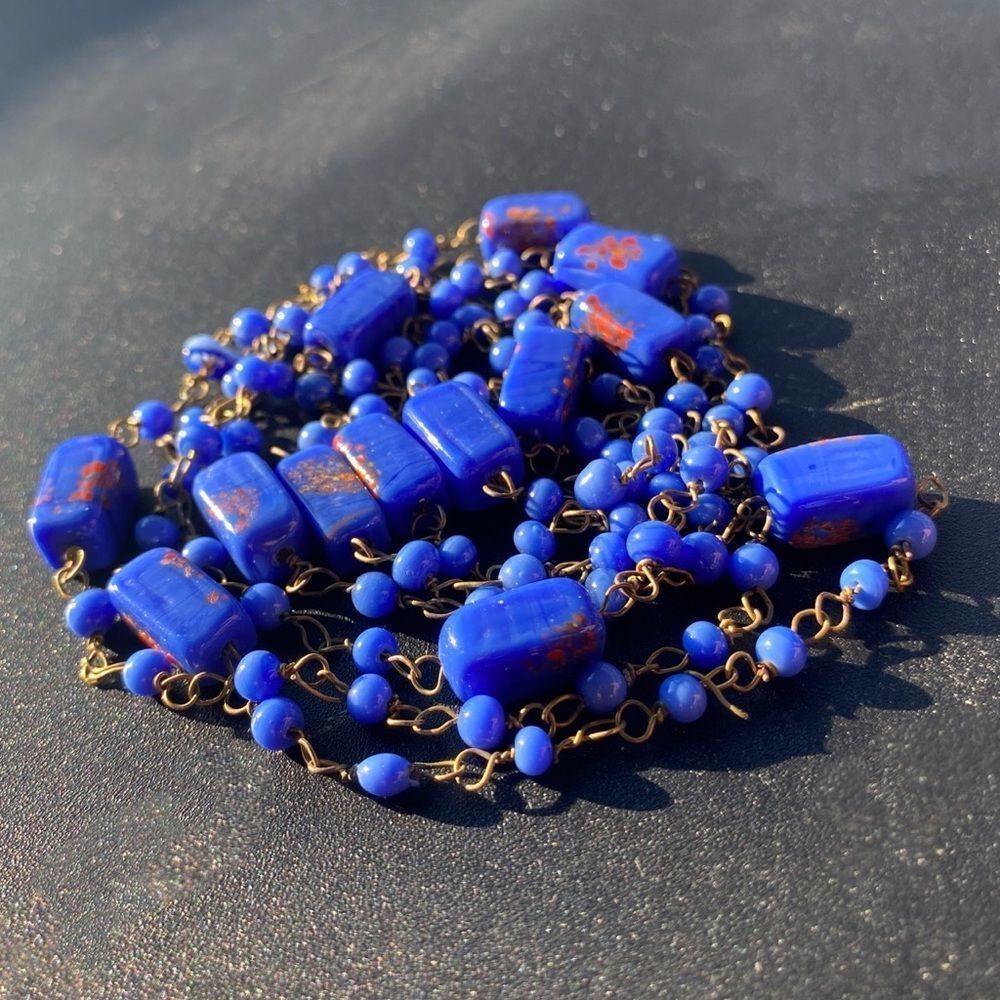 Vintage Glass Bead  Necklace - Picture 5 of 8